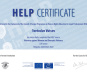 Сертификат за успешно преминатия курс по програма HELP на Съвета на Европа на тема: 
