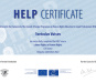 Сертификат за успешно преминат курс по програма HELP на Съвета на Европа на тема: 